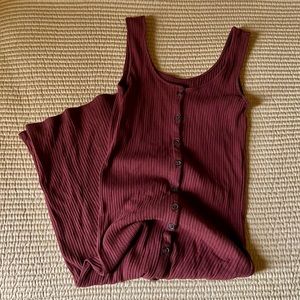 Gap Sleeveless Ribbed Midi Dress